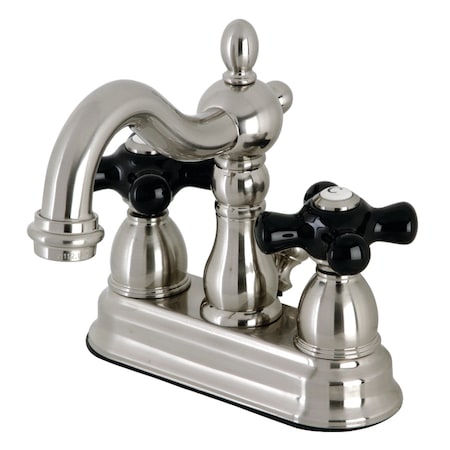 Kingston Brass KB1608PKX 4" Centerset Bathroom Faucet, Brushed Nickel KB1608PKX